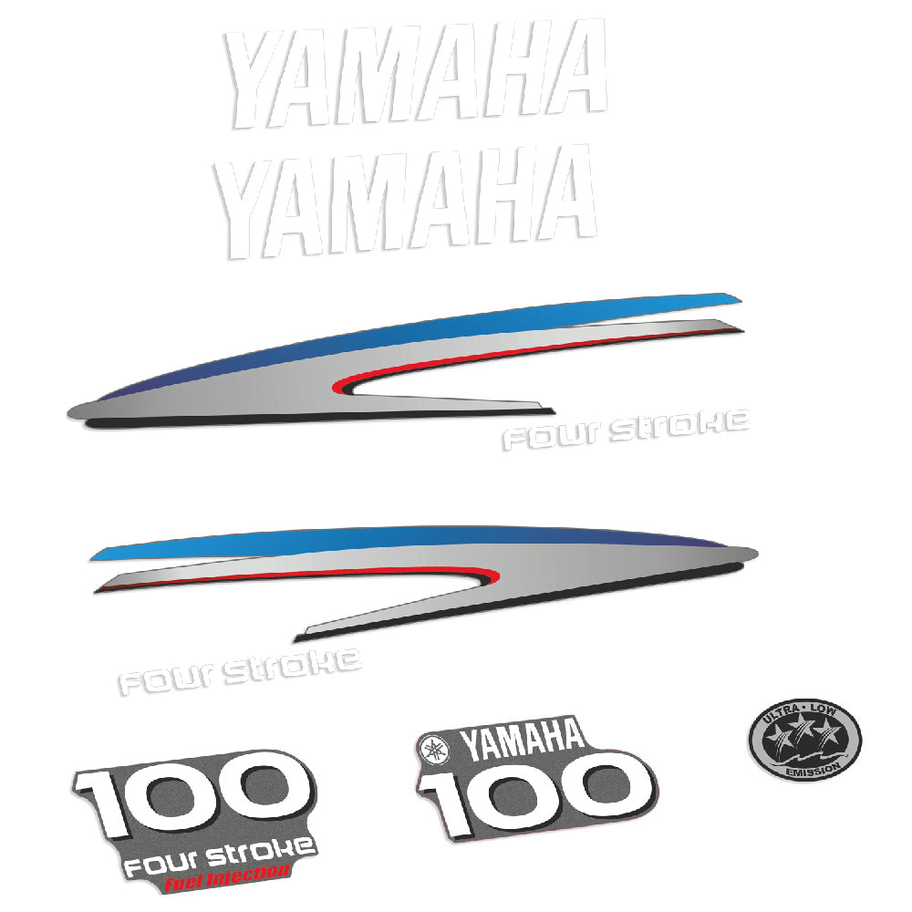 Yamaha 100HK 4-takt Påhängsmotorn Dekaler – Vinyldekalset