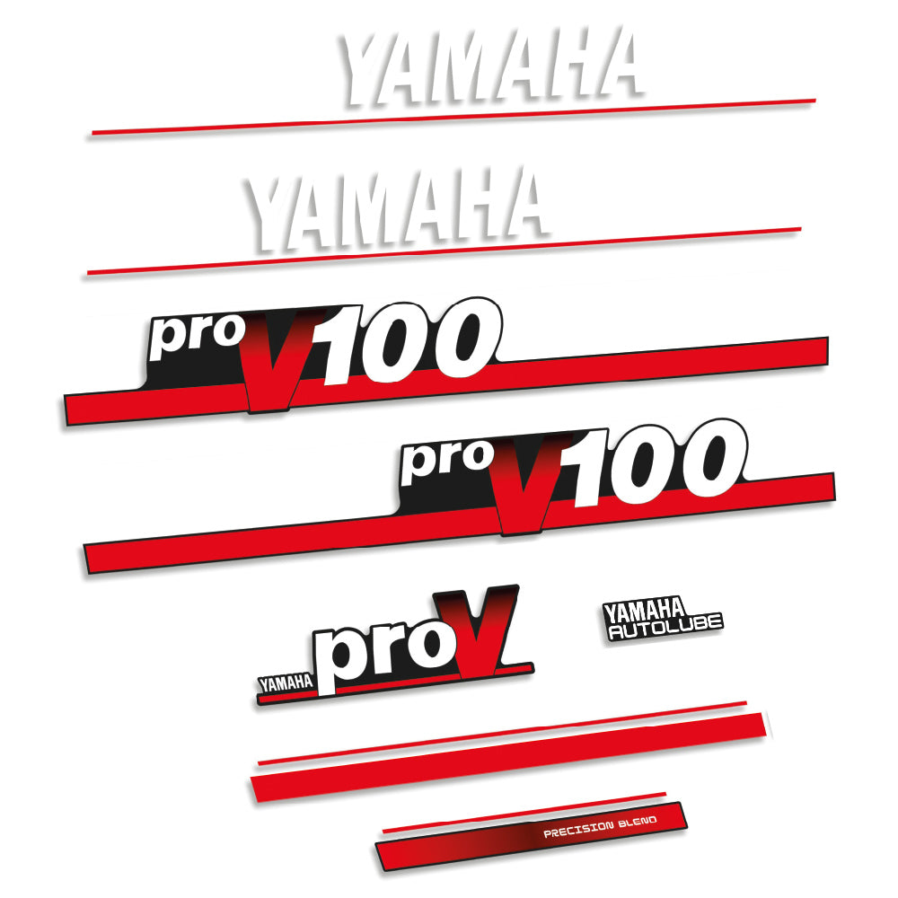 Yamaha 100HK 2-takt 1994-1995 Påhängsmotorn Dekaler – Vinyldekalset