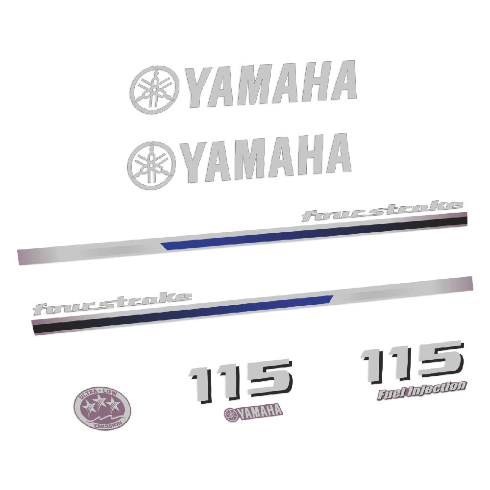 Yamaha 115HK 4-takt 2013 Påhängsmotorn Dekaler – Vinyldekalset