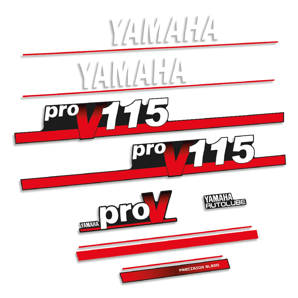 Yamaha 115HK 2-takt 1994-1995 Påhängsmotorn Dekaler – Vinyldekalset