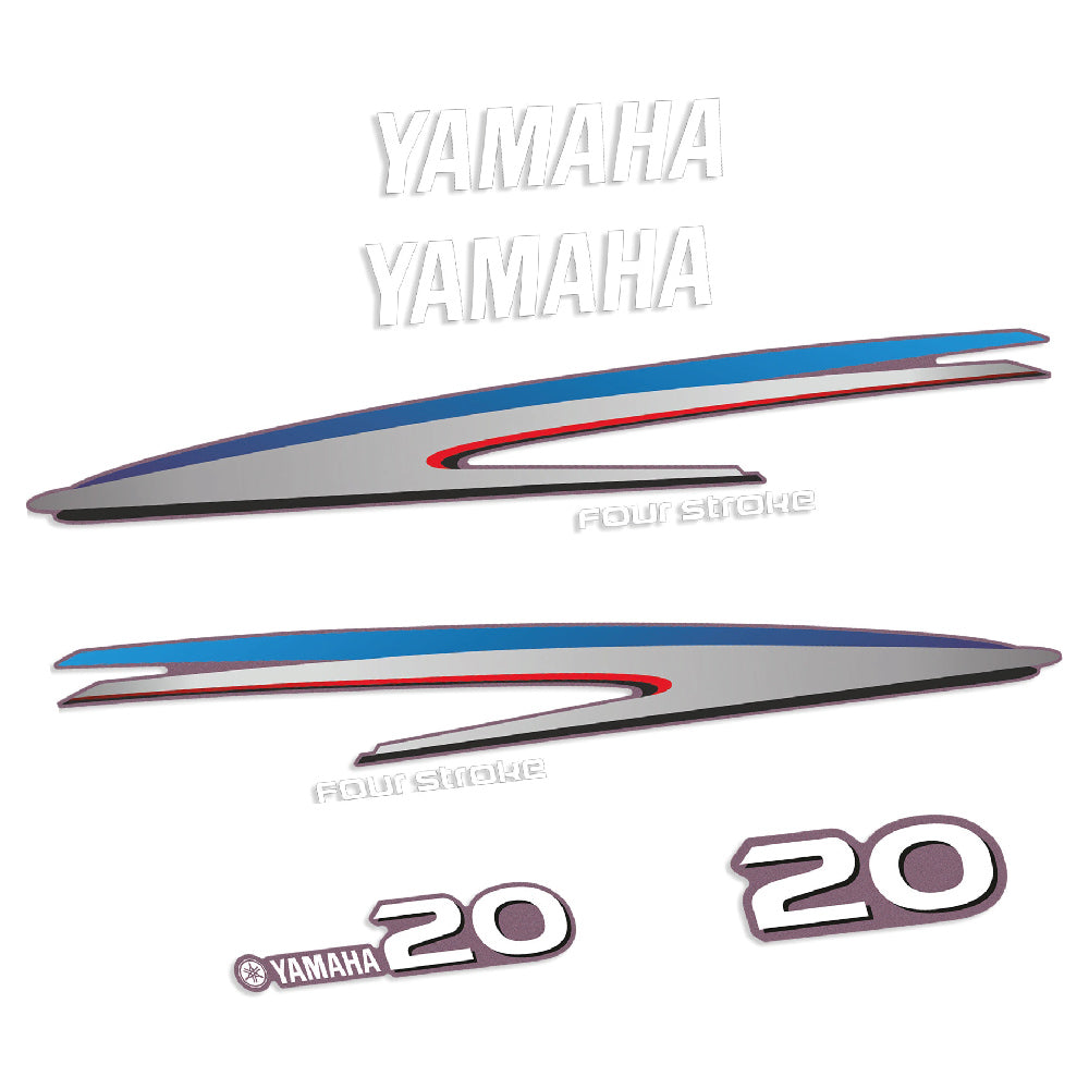 Yamaha 20HK 4-takt Påhängsmotorn Dekaler – Vinyldekalset