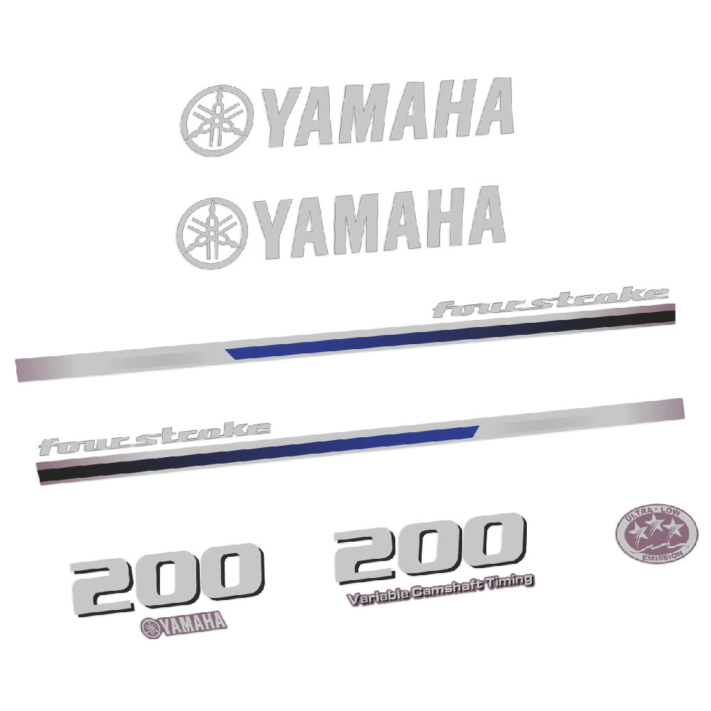 Yamaha 200HK 4-takt 2013 Påhängsmotorn Dekaler – Vinyldekalset