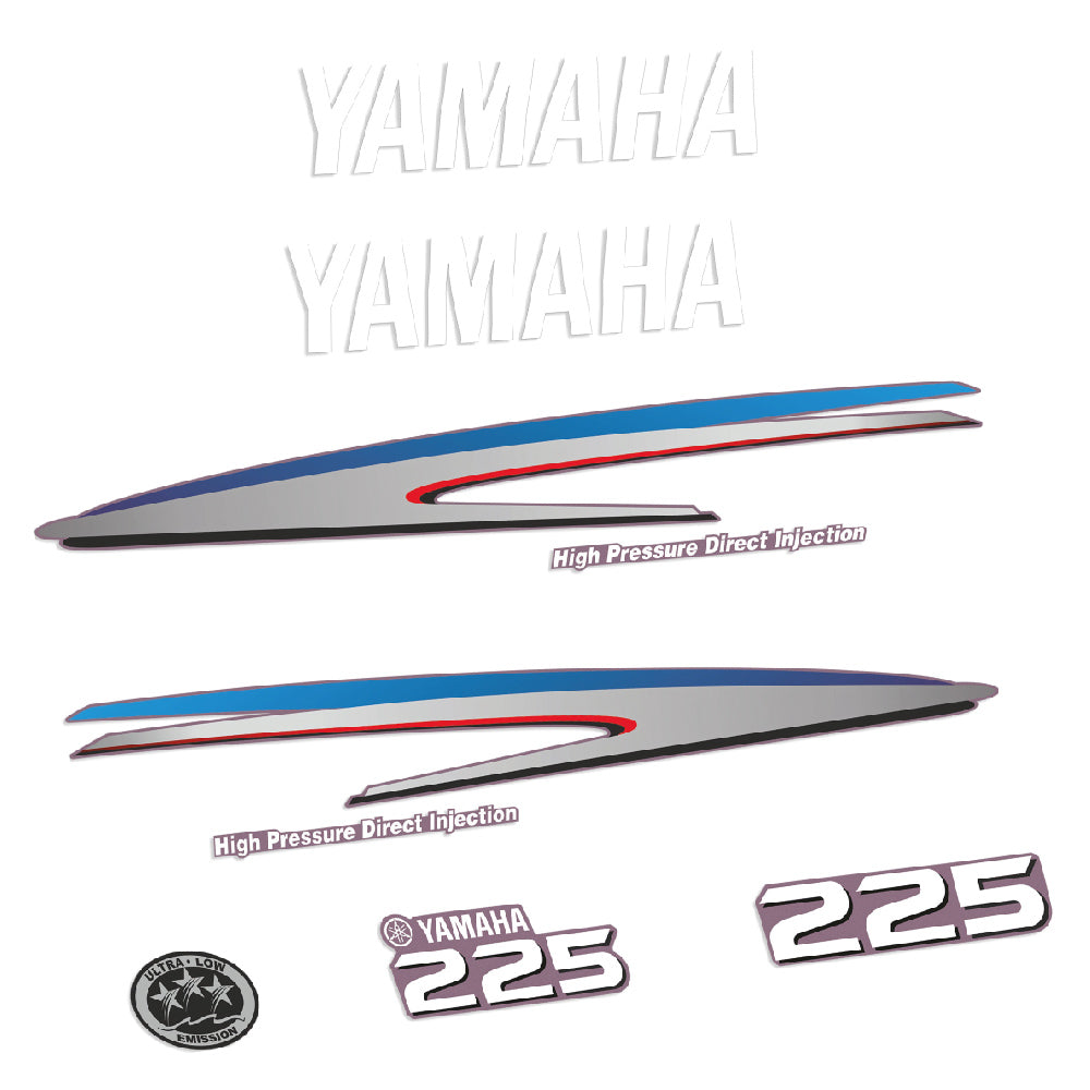 Yamaha 225HK 2-takt Påhängsmotorn Dekaler – Vinyldekalset