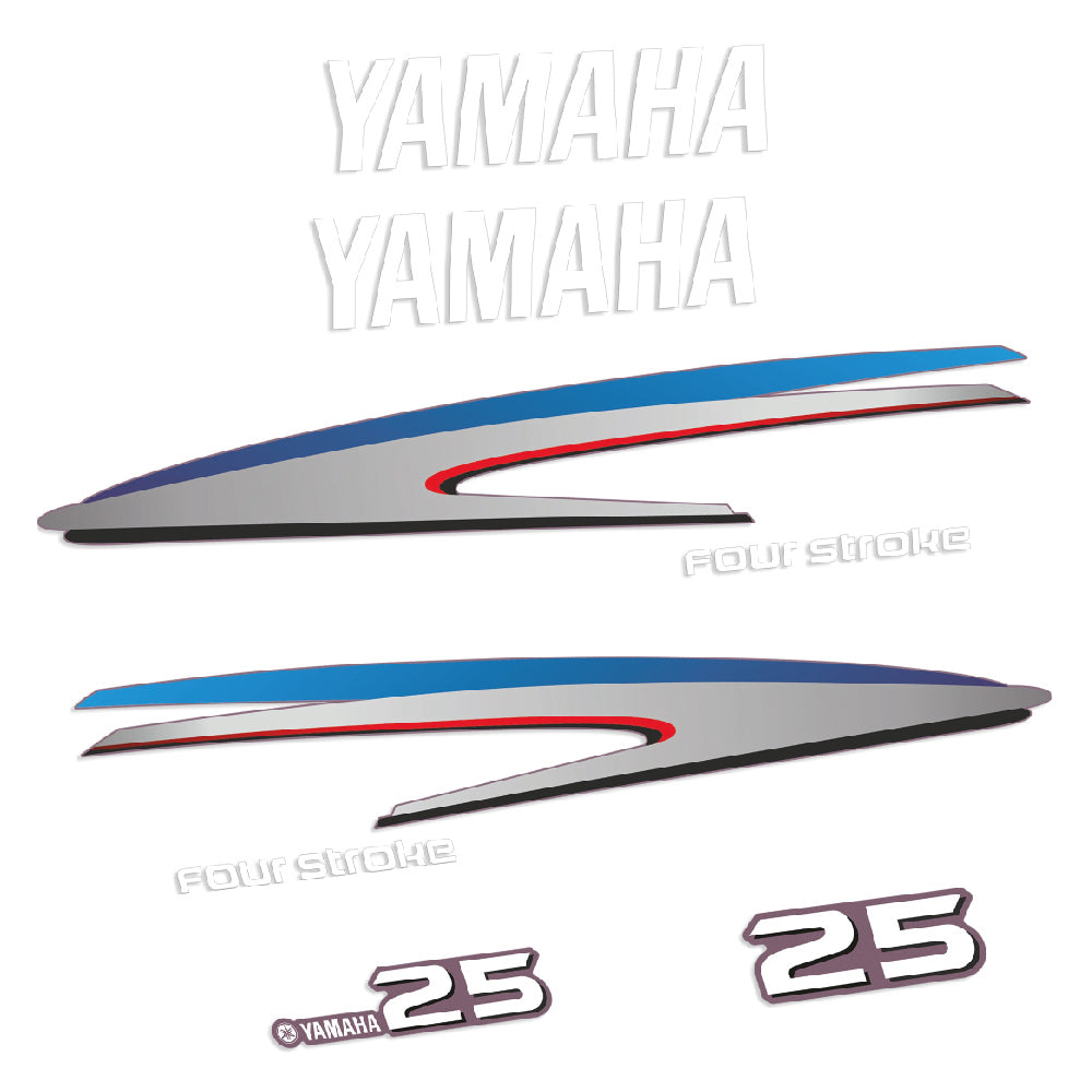 Yamaha 25HK 4-takt Påhängsmotorn Dekaler – Vinyldekalset
