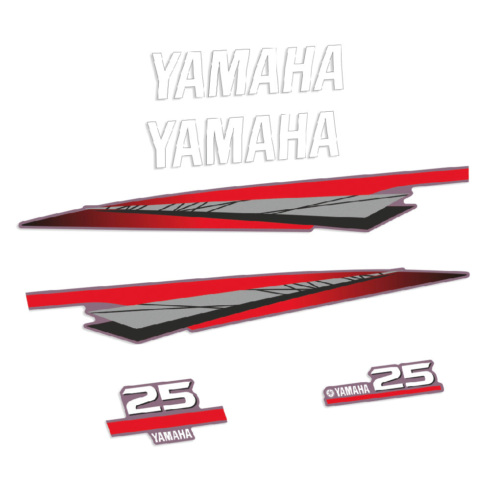 Yamaha 25HK 2-takt Påhängsmotorn Dekaler – Vinyldekalset
