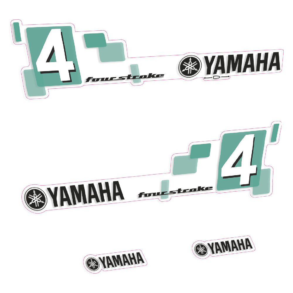 Yamaha 4HK 4-takt Påhängsmotorn Dekaler – Vinyldekalset