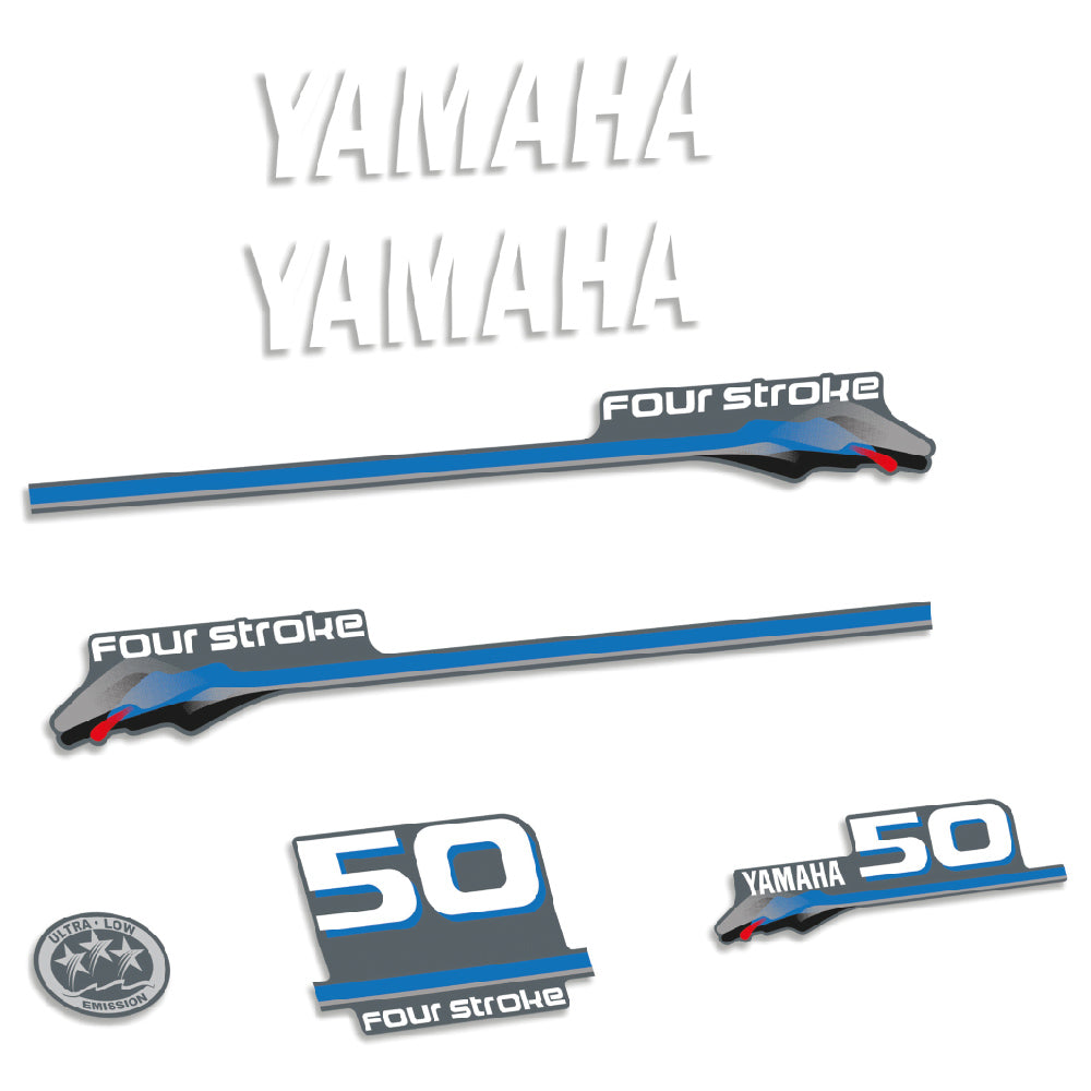 Yamaha 50HK 4-takt 2000 Påhängsmotorn Dekaler – Vinyldekalset