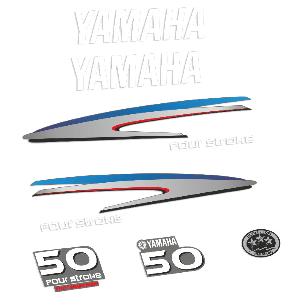 Yamaha 50HK 4-takt Påhängsmotorn Dekaler – Vinyldekalset