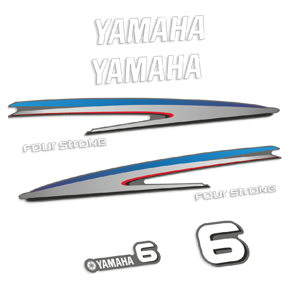 Yamaha 6HK 4-takt Påhängsmotorn Dekaler – Vinyldekalset