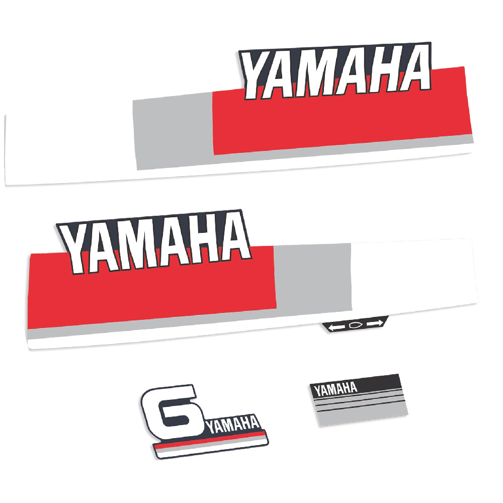 Yamaha 6HK 2-takt Påhängsmotorn Dekaler – Vinyldekalset