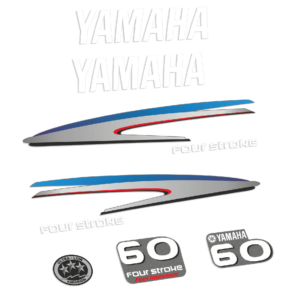 Yamaha 60HK 4-takt Påhängsmotorn Dekaler – Vinyldekalset