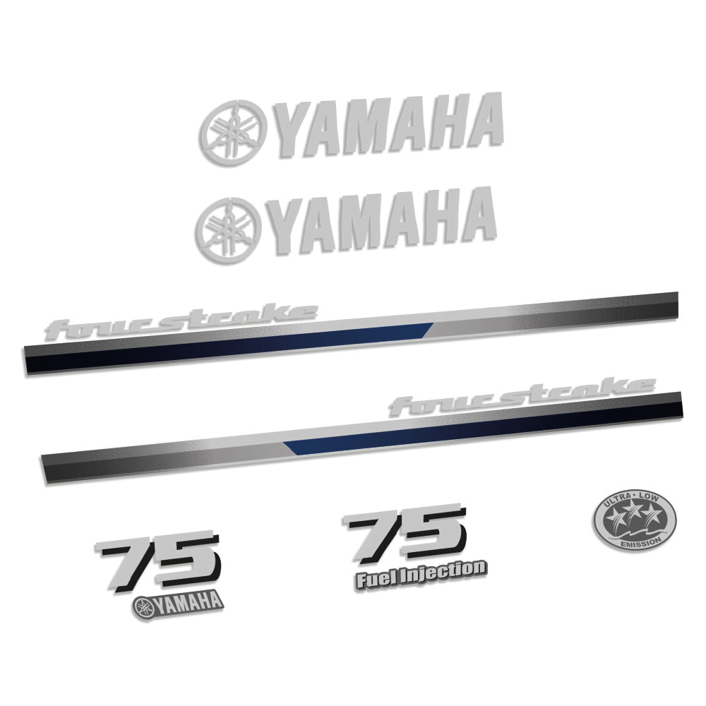 Yamaha 75HK 4-takt 2013 Påhängsmotorn Dekaler – Vinyldekalset