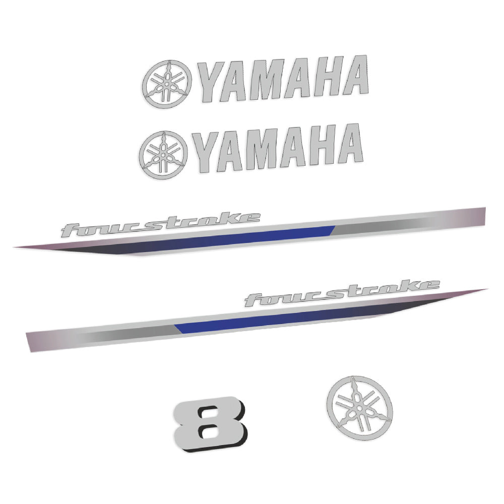 Yamaha 8HK 4-takt 2013 Påhängsmotorn Dekaler – Vinyldekalset