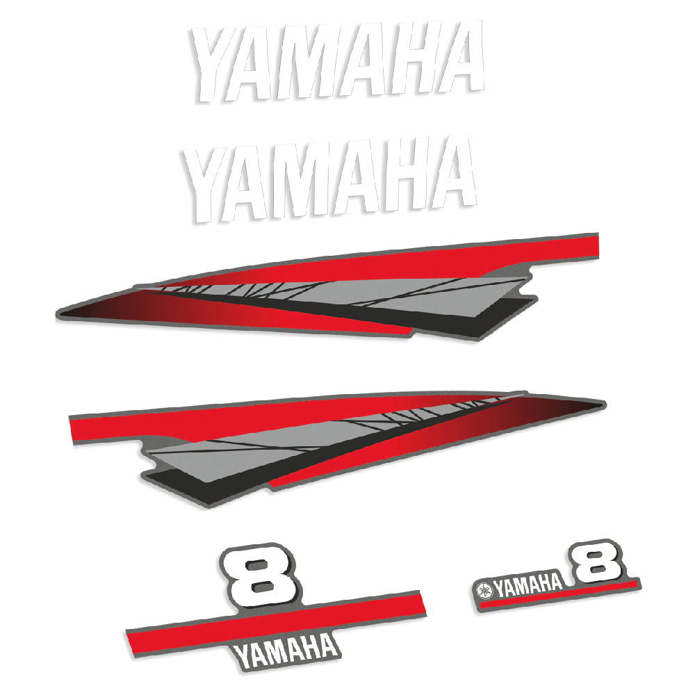 Yamaha 8HK 2-takt Påhängsmotorn Dekaler – Vinyldekalset