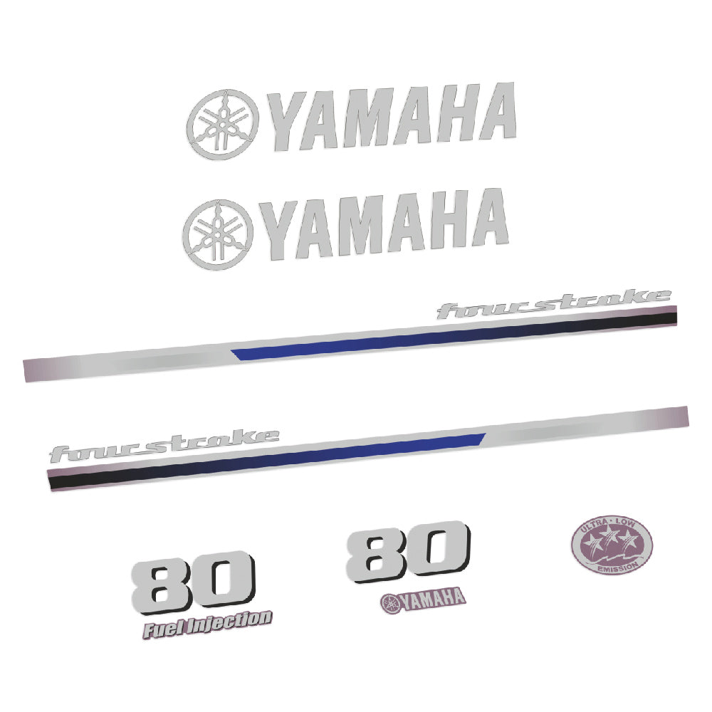Yamaha 80HK 4-takt 2013 Påhängsmotorn Dekaler – Vinyldekalset